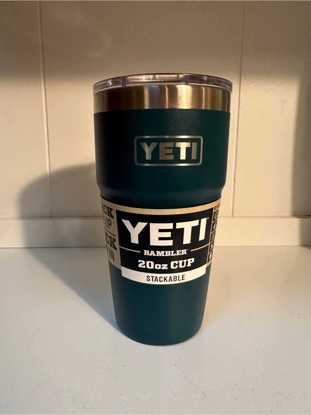 Yeti Rambler Stackable 20 oz Cup Magslider Lid AGAVE TEAL. New